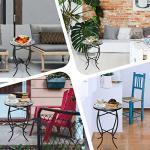 VCUTEKA Round Mosaic Accent Side Table, 21