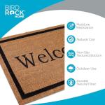 Birdrock Home Welcome Mat - Durable Outdoor Entry Rug
