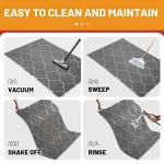 Large Grey Welcome Mat for Indoor/Outdoor Use