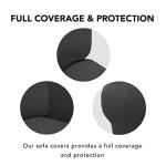 Super Stretch Dark Gray Sofa Slipcover for Kids & Pets
