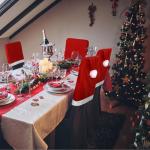 4PCS Christmas Chair Covers with Santa Hats
