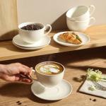 Feenmai 12 oz Ceramic Cappuccino Cups Set of 4