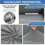 Stretch Jacquard Chair Cover - Light Grey