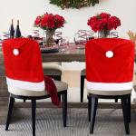 4pcs Christmas Chair Covers - Santa Hat Design
