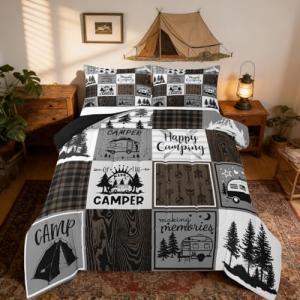 Erosebridal Rustic Camper Comforter Set for All