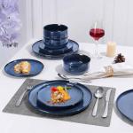 Starry Blue 12-Piece Stoneware Dinnerware Set