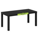 Furinno Modern Rectangle Coffee Table in Black