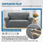 Stretch Jacquard Chair Cover - Light Grey