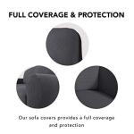 Stretchy Dark Gray Sofa Cover in Soft Spandex
