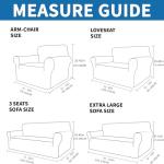 Stretch Jacquard Chair Cover - Light Grey