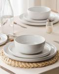 Famiware Milkyway 12-Piece Dinnerware Set, White