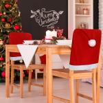 4PCS Christmas Chair Covers with Santa Hats