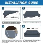 Stretch Jacquard Chair Cover - Light Grey