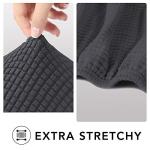 Stretchy Dark Gray Sofa Cover in Soft Spandex