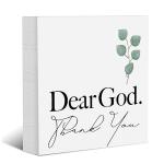 Rustic Farmhouse Wooden Box Sign with Christian Quote