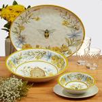Bee Sweet 12-Piece Melamine Dinnerware Set for 4