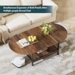 Saygoer Folding Coffee Table with 2-Tier Storage