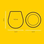 JoyJolt Stemless Wine Glasses Set of 4