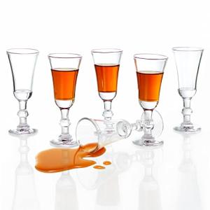 Set of 6 Stemmed Cordial Shot Glasses