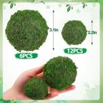 18-Pack Decorative Faux Dried Moss Balls Set
