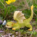 Rex The Green Dragon Mini Figurine with Butterfly