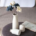 Beige Ceramic Vase Set - 3 Decorative Vases