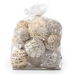 ANDALUCA White & Cream Decorative Bowl Filler Orbs