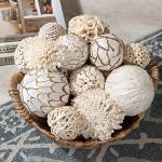 ANDALUCA White & Cream Decorative Bowl Filler Orbs