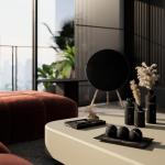 Black Marble Look Vase Set for Home Decor