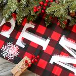 Buffalo Plaid Christmas Yard Sign Set
