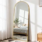 DUMOS Gold Arched Full Length Floor Mirror