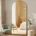 DUMOS Gold Arched Full Length Floor Mirror