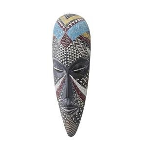 Hand-Carved African Tribal Mask Wall Art