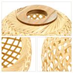 Rustic Bamboo Pendant Lamp Shade for Home Decor