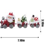 Santa Train Figurines with Tree & Snowman Decorations