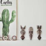 Hand-Carved African Tribal Mask Wall Art