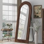 Arched Full Length Mirror with Wooden Frame