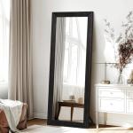65"x22" Black Solid Wood Full Length Floor Mirror