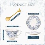 Lotus Leaf Design Porcelain Tea Cup Set