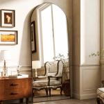 HARRITPURE 64"x21" Arched Full Length Mirror, Black