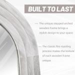 Arched Full Length Mirror with Solid Wood Frame