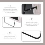 Arched Full Length Mirror with Solid Wood Frame