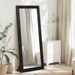 65"x22" Black Solid Wood Full Length Floor Mirror