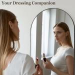 HARRITPURE 64"x21" Arched Full Length Mirror, Black