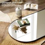 HARRITPURE 64"x21" Arched Full Length Mirror, Black