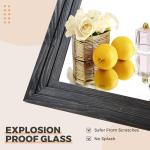 65"x22" Black Solid Wood Full Length Floor Mirror