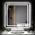 36x36 LED Backlit Anti-Fog Bathroom Mirror