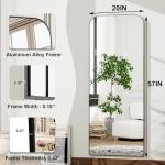 HARRITPURE 57" Full Length Mirror with Black Frame