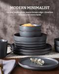 Famiware 12-Piece Charcoal Dinnerware Set for 4