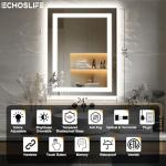 EchosLife 24"x36" Dimmable LED Bathroom Mirror